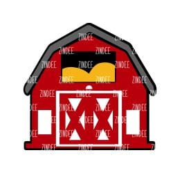 Barn – Acrylic Badge Reel Blank (2") No Hole | Optional Sticker or UV DTF