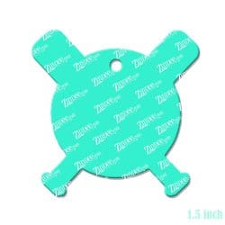 Alternative view of Bat and Ball Monogram – Mini Acrylic Charm Blank (1.5") | Optional Sticker or UV DTF