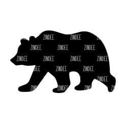 Bear – Mini Acrylic Charm Blank (1.5") | Optional Sticker or UV DTFBLACK