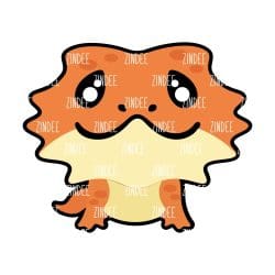 Bearded Dragon – Acrylic Keychain Blank (3") | Optional Sticker or UV DTF
