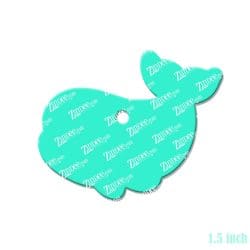 Alternative view of Beluga Whale – Mini Acrylic Charm Blank (1.5") | Optional Sticker or UV DTF