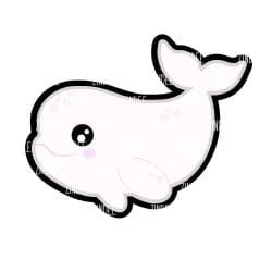 Beluga Whale – Mini Acrylic Charm Blank (1.5") | Optional Sticker or UV DTF