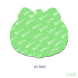 Alternative view of Big Bow Pumpkin – Acrylic Badge Reel Blank (2") No Hole | Optional Sticker or UV DTF