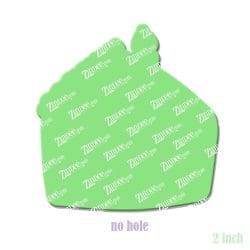 Alternative view of Birthday Cake Slice – Acrylic Badge Reel Blank (2") No Hole | Optional Sticker or UV DTF
