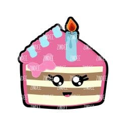 Alternative view of Birthday Cake Slice acrylic blank (5 inch)