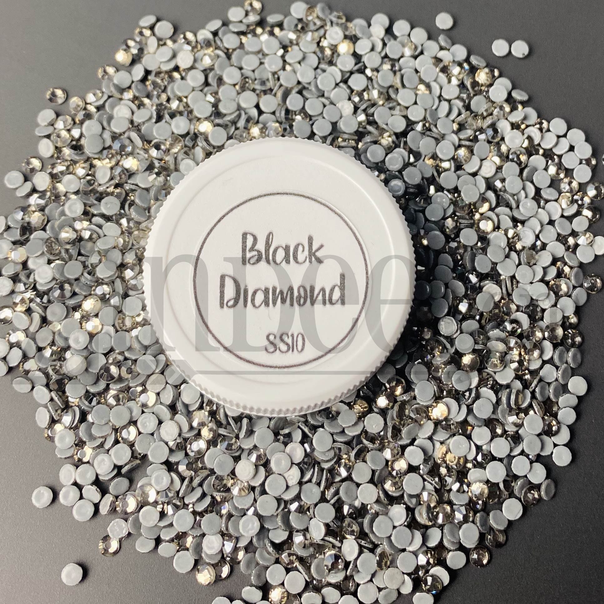 Black diamond Hotfix Rhinestone ss10 (machine cut) 10 Gross