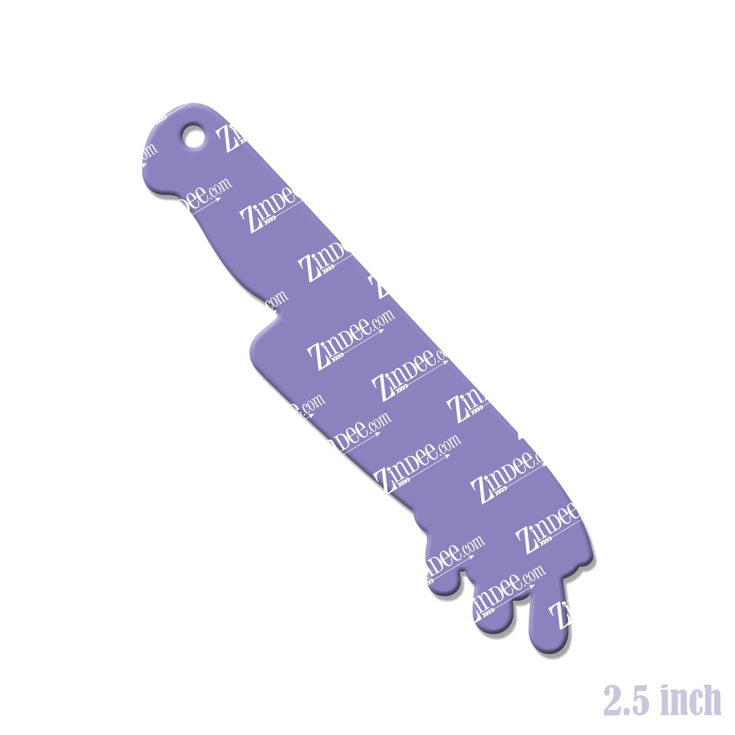 Bloody Knife – Acrylic Keychain Blank (2.5") | Optional Sticker or UV DTF - Image 2