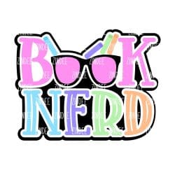Book Nerd – Acrylic Keychain Blank (3") | Optional Sticker or UV DTF