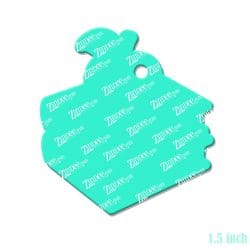 Alternative view of Book with Apple – Mini Acrylic Charm Blank (1.5") | Optional Sticker or UV DTF