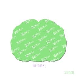 Alternative view of Brain – Acrylic Badge Reel Blank (2") No Hole | Optional Sticker or UV DTF