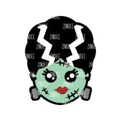 Bride of Frankenstein – Mini Acrylic Charm Blank (1.5") | Optional Sticker or UV DTF