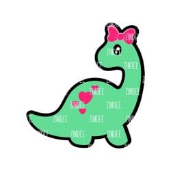 Brontosaurus – Acrylic Keychain Blank (2.5") | Optional Sticker or UV DTF