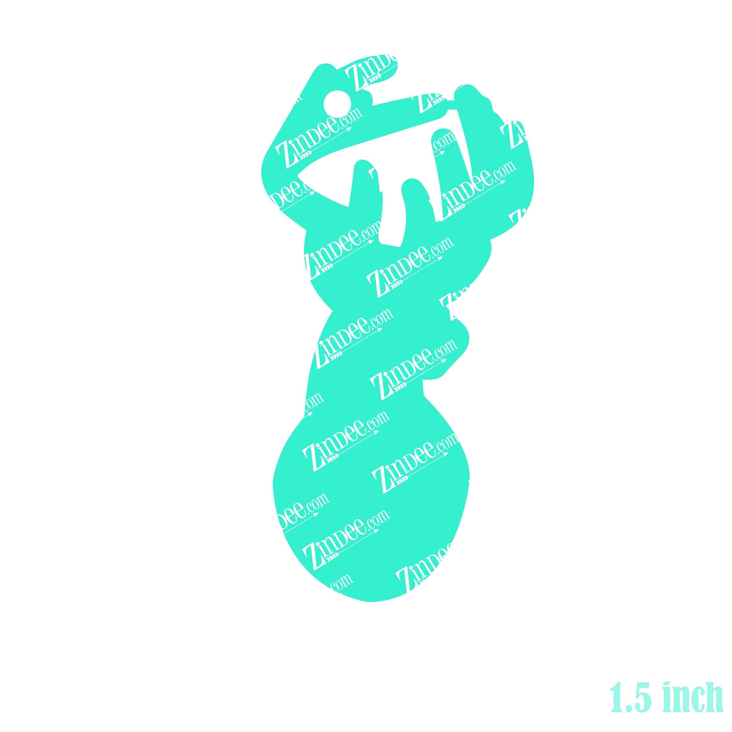 Deer Head – Mini Acrylic Charm Blank (1.5") | Optional Sticker or UV DTF - Image 2
