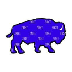 Buffalo – Acrylic Badge Reel Blank (2") No Hole | Optional Sticker or UV DTF