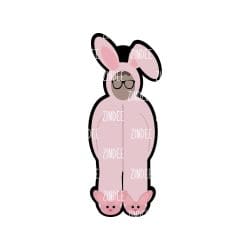 Bunny Suit – Acrylic Keychain Blank (3") | Optional Sticker or UV DTF