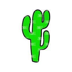 Cactus – Mini Acrylic Charm Blank (1.5") | Optional Sticker or UV DTF