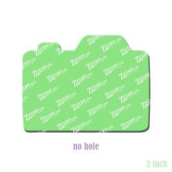 Alternative view of Camera – Acrylic Badge Reel Blank (2") No Hole | Optional Sticker or UV DTF