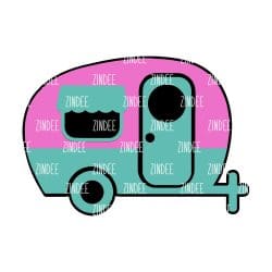 Camper – Mini Acrylic Charm Blank (1.5") | Optional Sticker or UV DTF