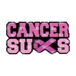 Cancer Sucks – Acrylic Badge Reel Blank (2") No Hole | Optional Sticker or UV DTF