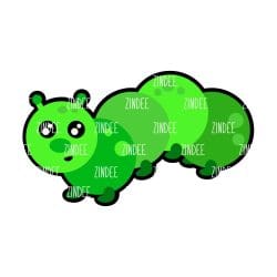 Caterpillar – Mini Acrylic Charm Blank (1.5") | Optional Sticker or UV DTF