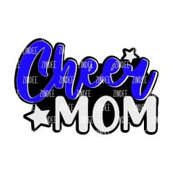 Cheer Mom – Acrylic Badge Reel Blank (2") No Hole | Optional Sticker or UV DTF