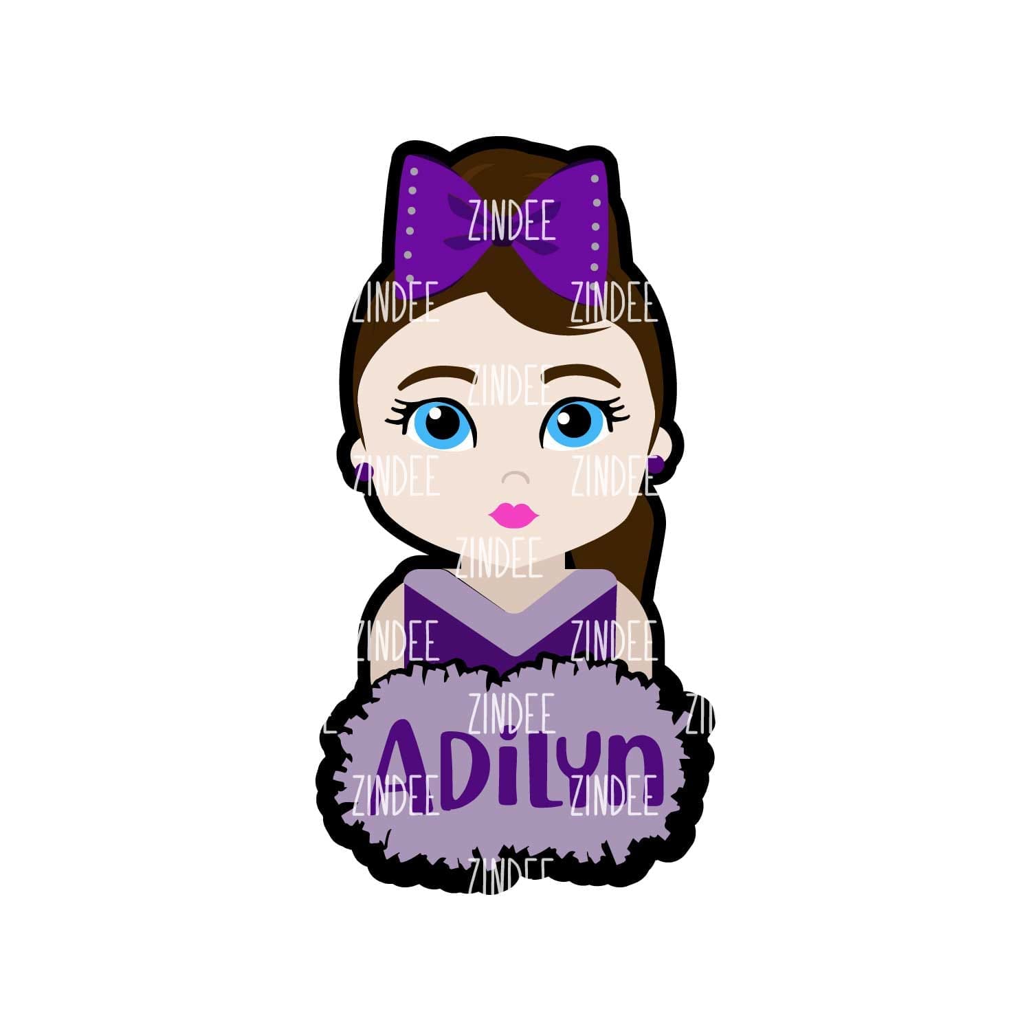 Cheerleader – Acrylic Badge Reel Blank (2") No Hole | Optional Sticker or UV DTF