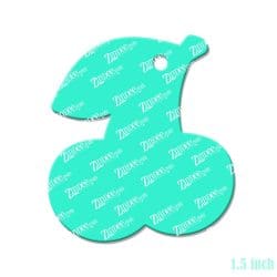 Alternative view of Cherries – Mini Acrylic Charm Blank (1.5") | Optional Sticker or UV DTF
