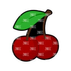 Cherries – Acrylic Keychain Blank (3") | Optional Sticker or UV DTF