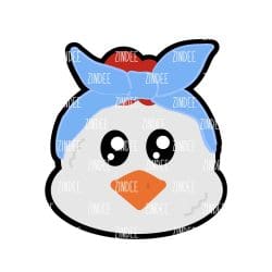 Chicken with Bandana – Acrylic Keychain Blank (2.5") | Optional Sticker or UV DTF