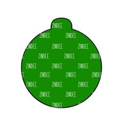 Alternative view of Christmas Ornament Circle Shape – Acrylic Badge Reel Blank (2") No Hole | Optional Sticker or UV DTF