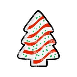 Christmas Tree Cake – Acrylic Keychain Blank (3") | Optional Sticker or UV DTF