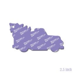 Alternative view of Christmas Truck – Acrylic Keychain Blank (2.5") | Optional Sticker or UV DTF