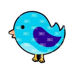Chubby Bird – Acrylic Badge Reel Blank (2") No Hole | Optional Sticker or UV DTF
