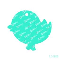 Alternative view of Chubby Bird – Mini Acrylic Charm Blank (1.5") | Optional Sticker or UV DTF