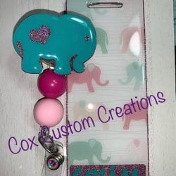Chubby Elephant – Acrylic Badge Reel Blank (2") No Hole | Optional Sticker or UV DTF - Image 3