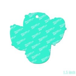 Alternative view of Chunky Cactus – Mini Acrylic Charm Blank (1.5") | Optional Sticker or UV DTF