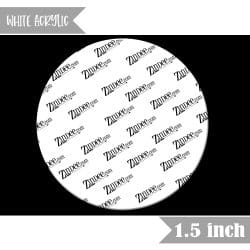 Circle – Mini Acrylic Charm Blank (1.5") | Optional Sticker or UV DTFWHITE NO HOLE