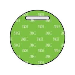 Circle Luggage Tag 4" (Black Acrylic) - Image 2