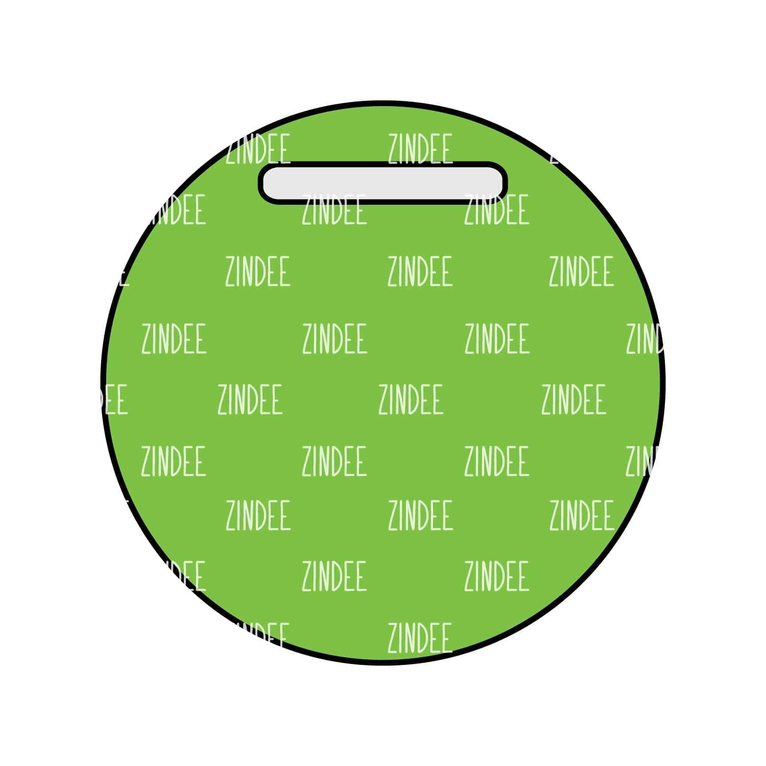 Circle Luggage Tag 4" (Black Acrylic) - Image 2
