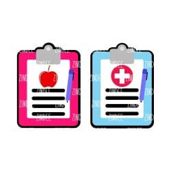 Clipboard – Mini Acrylic Charm Blank (1.5") | Optional Sticker or UV DTF