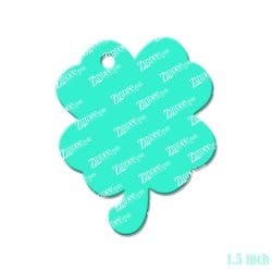 Alternative view of Clover 4 Leaf – Mini Acrylic Charm Blank (1.5") | Optional Sticker or UV DTF