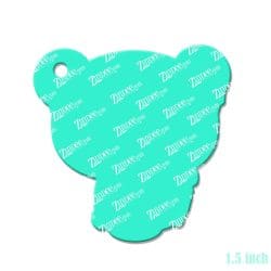 Alternative view of Coffee Panda – Mini Acrylic Charm Blank (1.5") | Optional Sticker or UV DTF