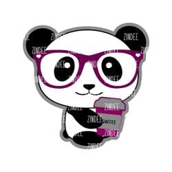 Coffee Panda – Acrylic Keychain Blank (2.5") | Optional Sticker or UV DTF