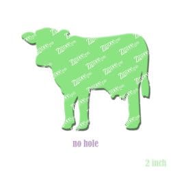 Alternative view of Cow – Acrylic Badge Reel Blank (2") No Hole | Optional Sticker or UV DTF