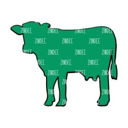 Cow – Acrylic Badge Reel Blank (2") No Hole | Optional Sticker or UV DTF