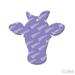 Alternative view of Cow with Bandana – Acrylic Keychain Blank (2.5") | Optional Sticker or UV DTF
