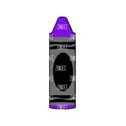 Crayon – Mini Acrylic Charm Blank (1.5") | Optional Sticker or UV DTF