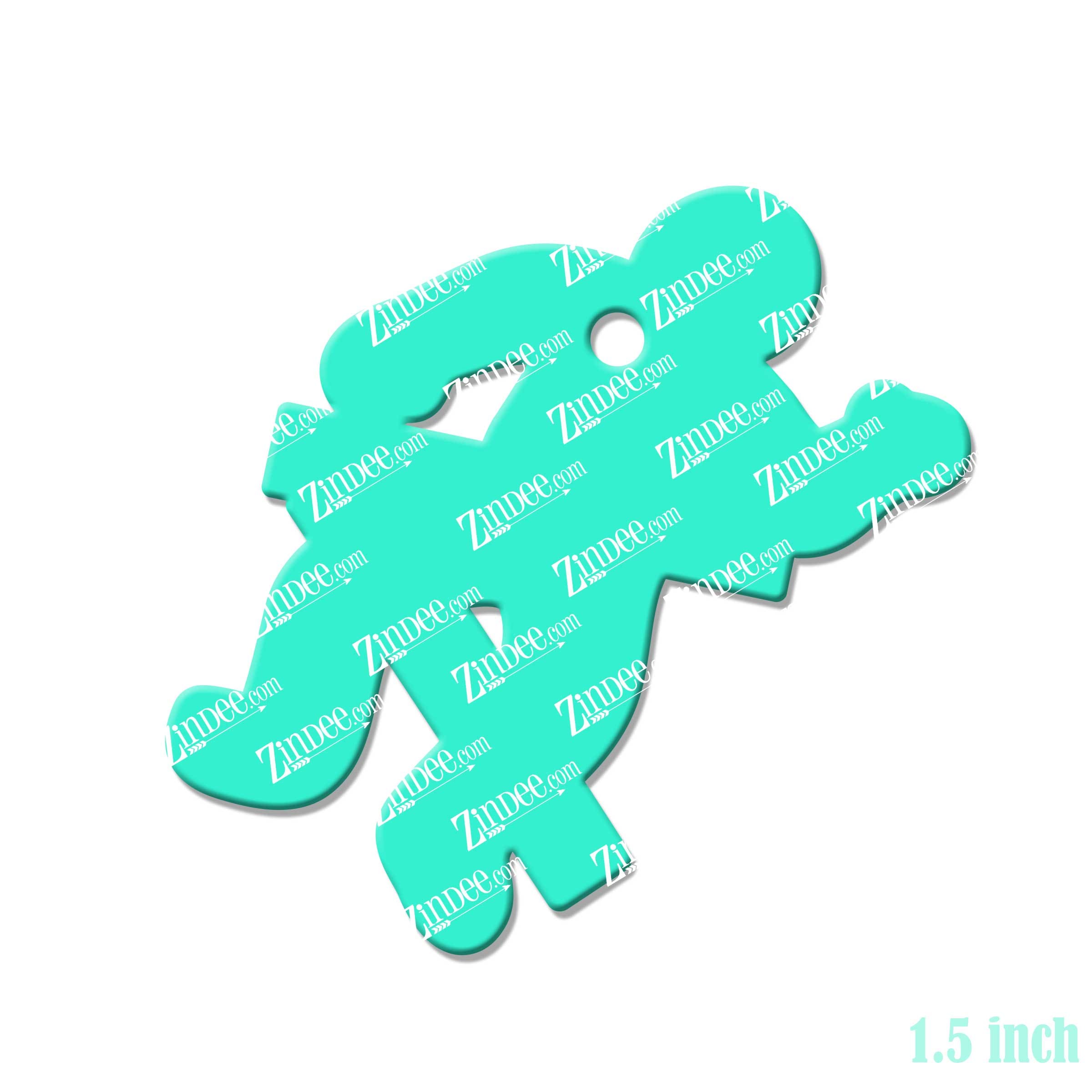 Crime Scene Body – Mini Acrylic Charm Blank (1.5") | Optional Sticker or UV DTF - Image 2