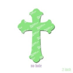 Alternative view of Cross – Acrylic Badge Reel Blank (2") No Hole | Optional Sticker or UV DTF