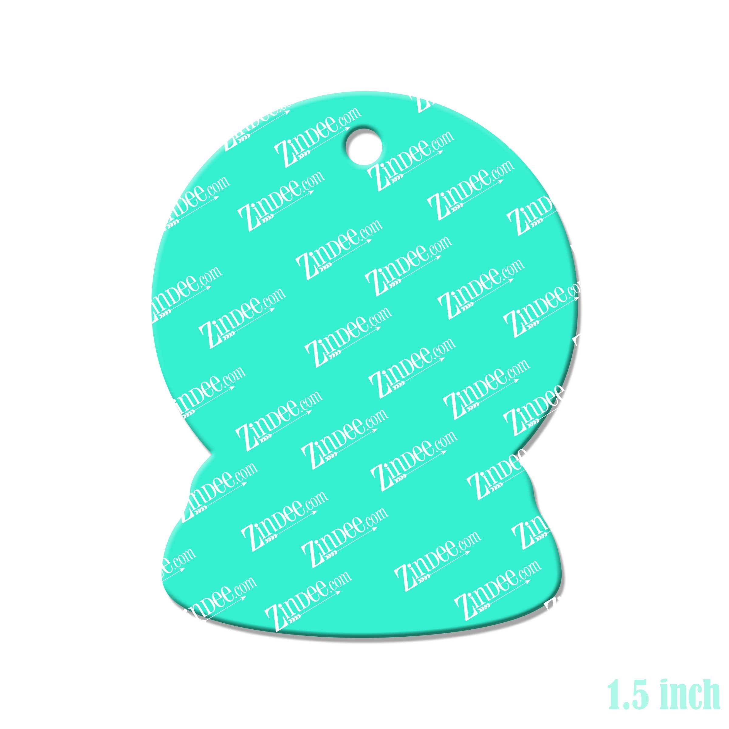 Crystal Ball/Snow Globe – Mini Acrylic Charm Blank (1.5") | Optional Sticker or UV DTF - Image 2